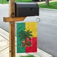 Benin Christmas Garden Flag with Palm Tree Dolls and Red Yellow Green Festive - Wonder Print Shop