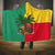 Benin Christmas Hooded Blanket with Palm Tree Dolls and Red Yellow Green Festive - Wonder Print Shop