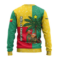 Benin Christmas Ugly Christmas Sweater with Palm Tree Dolls and Red Yellow Green Festive - Wonder Print Shop
