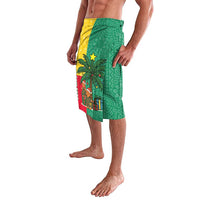 Benin Christmas Lavalava with Palm Tree Dolls and Red Yellow Green Festive - Wonder Print Shop