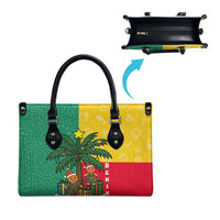 Benin Christmas Leather Bag with Palm Tree Dolls and Red Yellow Green Festive - Wonder Print Shop