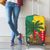 Benin Christmas Luggage Cover with Palm Tree Dolls and Red Yellow Green Festive - Wonder Print Shop