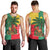 Benin Christmas Men Tank Top with Palm Tree Dolls and Red Yellow Green Festive - Wonder Print Shop