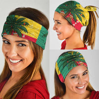 Benin Christmas Neck Gaiter with Palm Tree Dolls and Red Yellow Green Festive - Wonder Print Shop