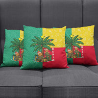 Benin Christmas Pillow Cover with Palm Tree Dolls and Red Yellow Green Festive - Wonder Print Shop