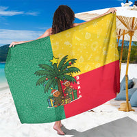 Benin Christmas Sarong with Palm Tree Dolls and Red Yellow Green Festive - Wonder Print Shop