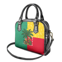 Benin Christmas Shoulder Handbag with Palm Tree Dolls and Red Yellow Green Festive - Wonder Print Shop