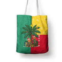 Benin Christmas Tote Bag with Palm Tree Dolls and Red Yellow Green Festive - Wonder Print Shop
