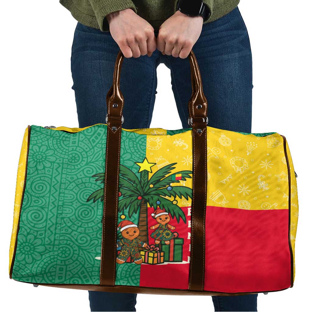 Benin Christmas Travel Bag with Palm Tree Dolls and Red Yellow Green Festive - Wonder Print Shop