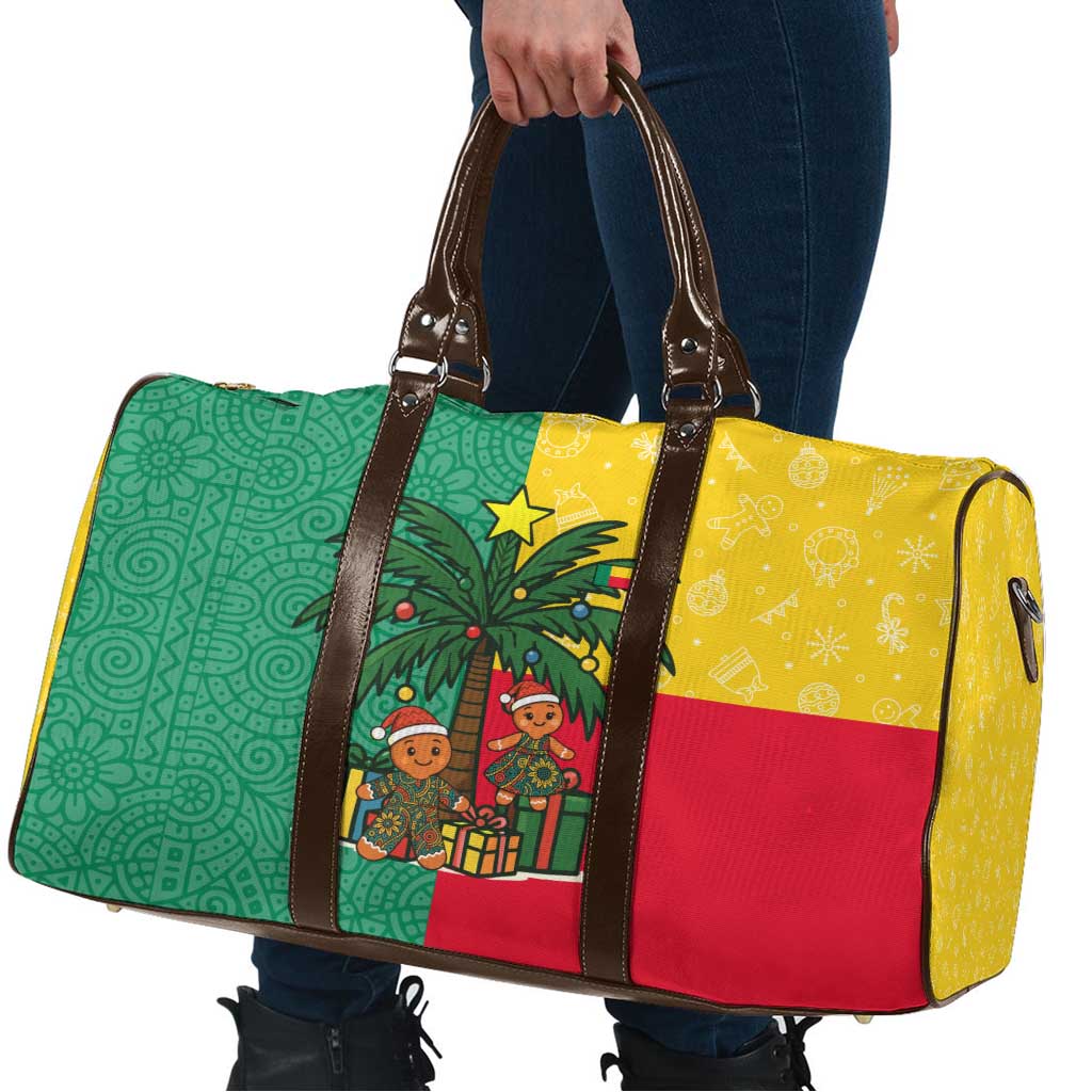 Benin Christmas Travel Bag with Palm Tree Dolls and Red Yellow Green Festive - Wonder Print Shop