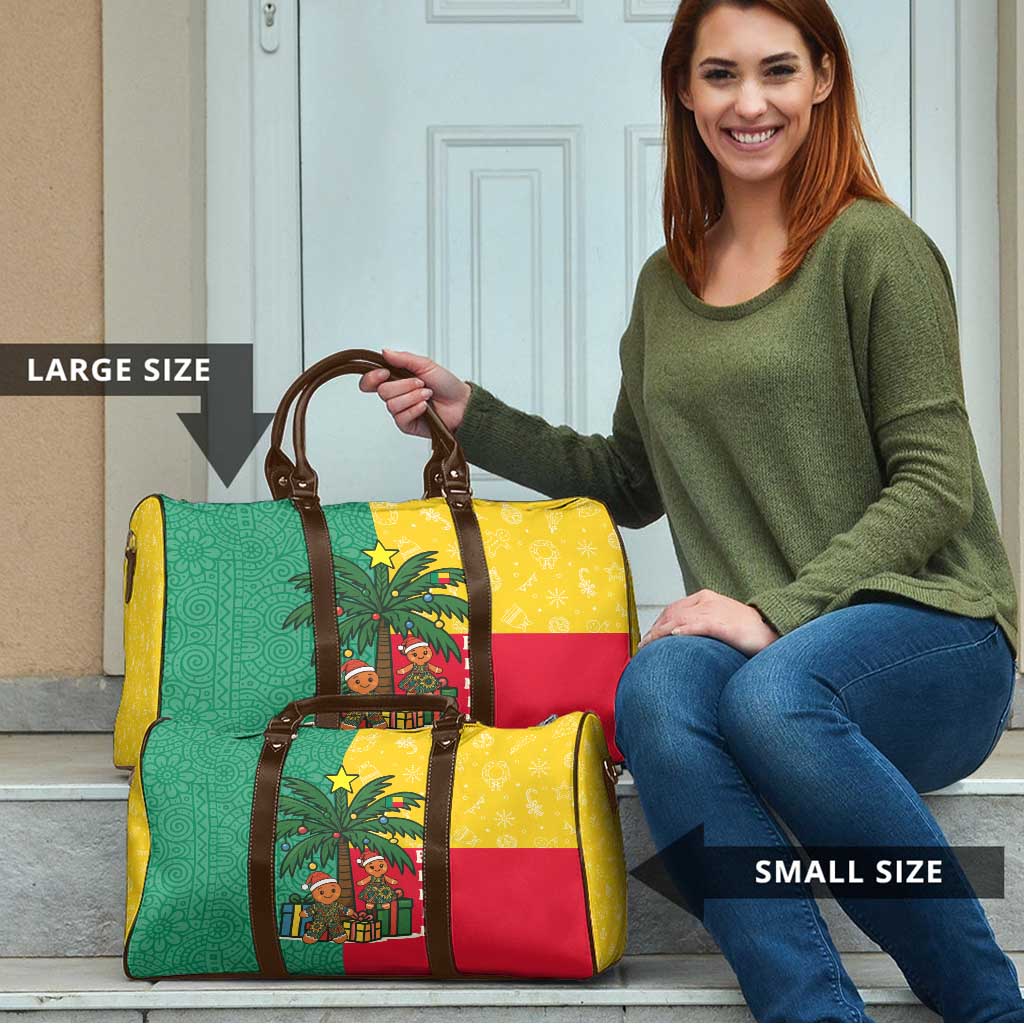 Benin Christmas Travel Bag with Palm Tree Dolls and Red Yellow Green Festive - Wonder Print Shop
