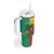 Benin Christmas Tumbler With Handle with Palm Tree Dolls and Red Yellow Green Festive - Wonder Print Shop