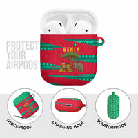 Benin Christmas AirPods Case with Safari Animals Baobab Tree and National Coat of Arms Design - Wonder Print Shop