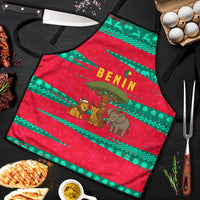 Benin Christmas Apron with Safari Animals Baobab Tree and National Coat of Arms Design - Wonder Print Shop