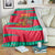 Benin Christmas Blanket with Safari Animals Baobab Tree and National Coat of Arms Design - Wonder Print Shop