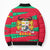 Benin Christmas Bomber Puffer Jacket with Safari Animals Baobab Tree and National Coat of Arms Design - Wonder Print Shop
