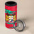 Benin Christmas 4 in 1 Can Cooler Tumbler with Safari Animals Baobab Tree and National Coat of Arms Design - Wonder Print Shop