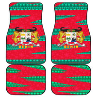 Benin Christmas Car Mats with Safari Animals Baobab Tree and National Coat of Arms Design - Wonder Print Shop