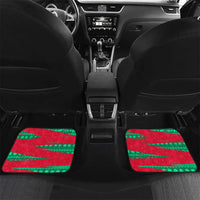 Benin Christmas Car Mats with Safari Animals Baobab Tree and National Coat of Arms Design - Wonder Print Shop