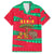 Benin Christmas Family Matching Off The Shoulder Long Sleeve Dress and Hawaiian Shirt with Safari Animals Baobab Tree and National Coat of Arms Design - Wonder Print Shop
