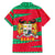 Benin Christmas Family Matching Short Sleeve Bodycon Dress and Hawaiian Shirt with Safari Animals Baobab Tree and National Coat of Arms Design - Wonder Print Shop