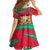 Benin Christmas Kid Short Sleeve Dress with Safari Animals Baobab Tree and National Coat of Arms Design - Wonder Print Shop