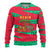 Benin Christmas Ugly Christmas Sweater with Safari Animals Baobab Tree and National Coat of Arms Design - Wonder Print Shop