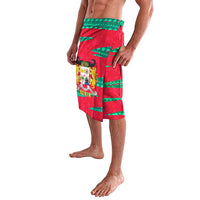 Benin Christmas Lavalava with Safari Animals Baobab Tree and National Coat of Arms Design - Wonder Print Shop