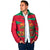 Benin Christmas Padded Jacket with Safari Animals Baobab Tree and National Coat of Arms Design - Wonder Print Shop
