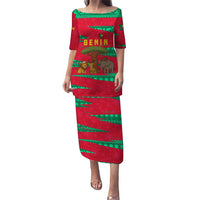Benin Christmas Puletasi with Safari Animals Baobab Tree and National Coat of Arms Design - Wonder Print Shop