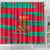 Benin Christmas Shower Curtain with Safari Animals Baobab Tree and National Coat of Arms Design - Wonder Print Shop