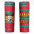 Benin Christmas Skinny Tumbler with Safari Animals Baobab Tree and National Coat of Arms Design - Wonder Print Shop