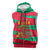 Benin Christmas Sleeveless Zip Hoodie with Safari Animals Baobab Tree and National Coat of Arms Design - Wonder Print Shop
