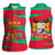 Benin Christmas Women Sleeveless Polo Shirt with Safari Animals Baobab Tree and National Coat of Arms Design - Wonder Print Shop