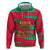Benin Christmas Zip Hoodie with Safari Animals Baobab Tree and National Coat of Arms Design - Wonder Print Shop