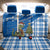 Scotland Christmas Back Car Seat Cover with Nessie Santa Hat and Blue Tartan Tree - Wonder Print Shop