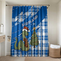 Scotland Christmas Bathroom Set with Nessie Santa Hat and Blue Tartan Tree - Wonder Print Shop