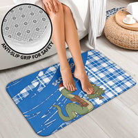 Scotland Christmas Bathroom Set with Nessie Santa Hat and Blue Tartan Tree - Wonder Print Shop