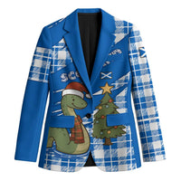 Scotland Christmas Blazer with Nessie Santa Hat and Blue Tartan Tree - Wonder Print Shop