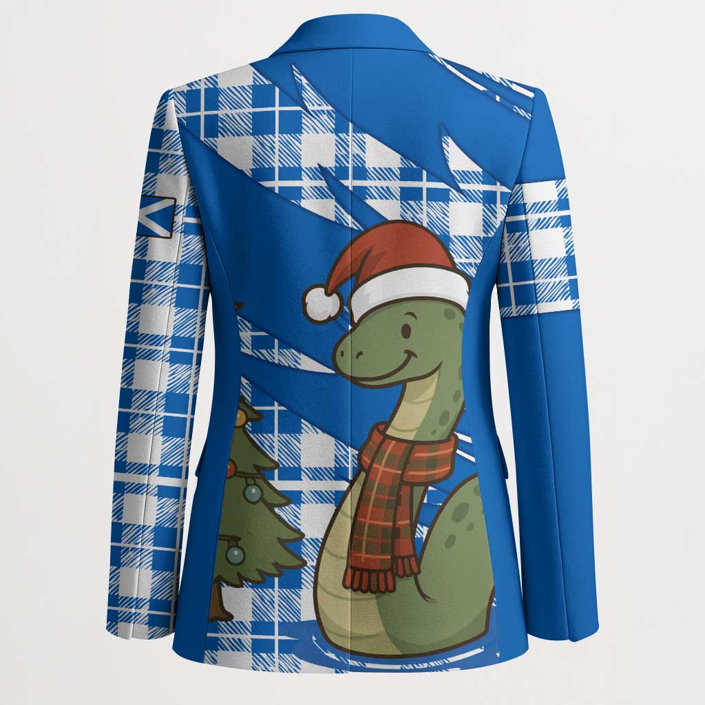 Scotland Christmas Blazer with Nessie Santa Hat and Blue Tartan Tree - Wonder Print Shop