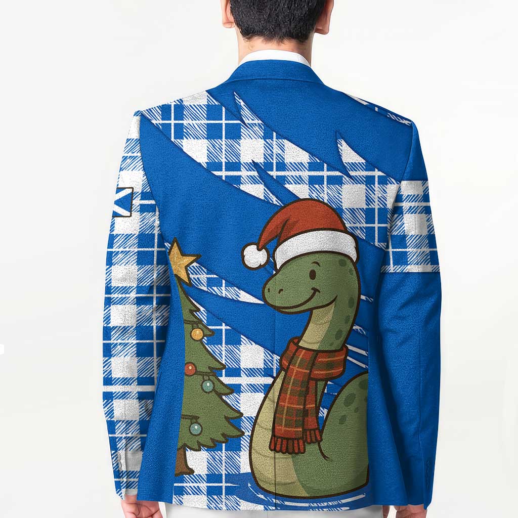 Scotland Christmas Blazer with Nessie Santa Hat and Blue Tartan Tree - Wonder Print Shop