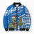 Scotland Christmas Bomber Puffer Jacket with Nessie Santa Hat and Blue Tartan Tree - Wonder Print Shop