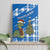 Scotland Christmas Canvas Wall Art with Nessie Santa Hat and Blue Tartan Tree - Wonder Print Shop