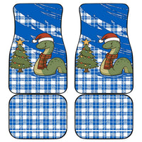 Scotland Christmas Car Mats with Nessie Santa Hat and Blue Tartan Tree - Wonder Print Shop