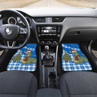 Scotland Christmas Car Mats with Nessie Santa Hat and Blue Tartan Tree - Wonder Print Shop