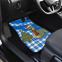 Scotland Christmas Car Mats with Nessie Santa Hat and Blue Tartan Tree - Wonder Print Shop