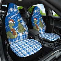 Scotland Christmas Car Seat Cover with Nessie Santa Hat and Blue Tartan Tree - Wonder Print Shop