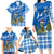 Scotland Christmas Family Matching Long Sleeve Bodycon Dress and Hawaiian Shirt with Nessie Santa Hat and Blue Tartan Tree - Wonder Print Shop