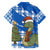 Scotland Christmas Family Matching Long Sleeve Bodycon Dress and Hawaiian Shirt with Nessie Santa Hat and Blue Tartan Tree - Wonder Print Shop