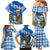 Scotland Christmas Family Matching Mermaid Dress and Hawaiian Shirt with Nessie Santa Hat and Blue Tartan Tree - Wonder Print Shop